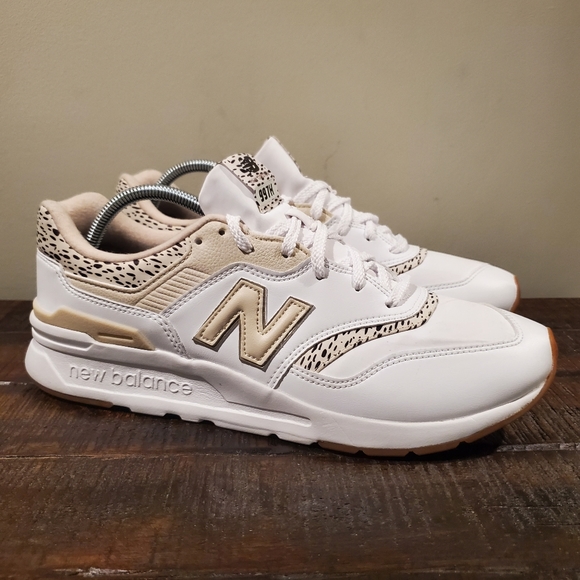 New Balance Shoes - New Balance 997H Women's 12 White/Calm Taupe Lace Up Walking Sneakers Shoes